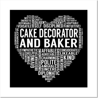 Cake Decorator And Baker Heart Posters and Art